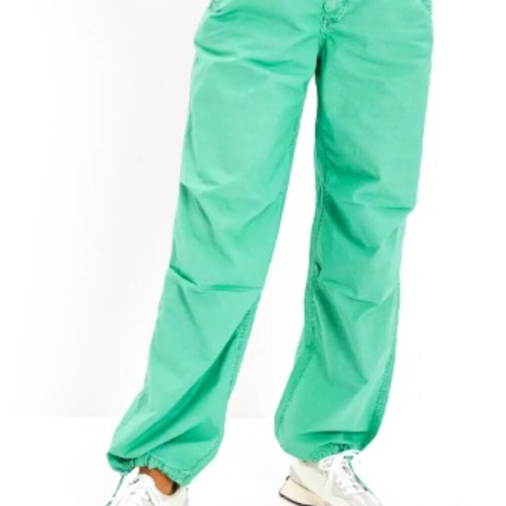 AE Mint Green Snappy Stretch Parachute Pant XXL Streetwear Grunge Indie Sleeze